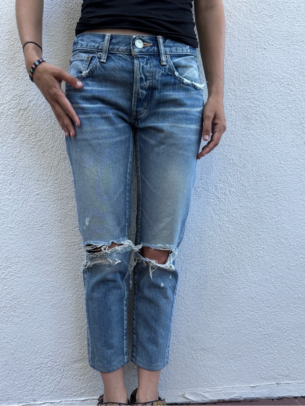 Moussy MV Nancy Isko Light Blue Distressed Jeans